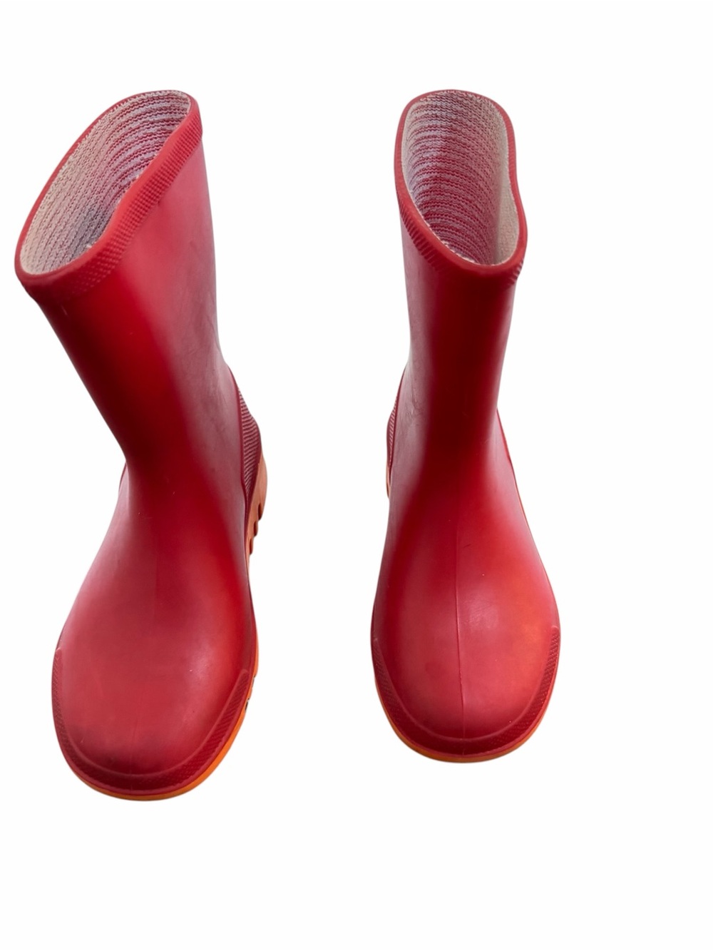 Fiep Westendorp Janneke Silhouette Logo Red Orange Kids Rainboots 7/8T EUR 24